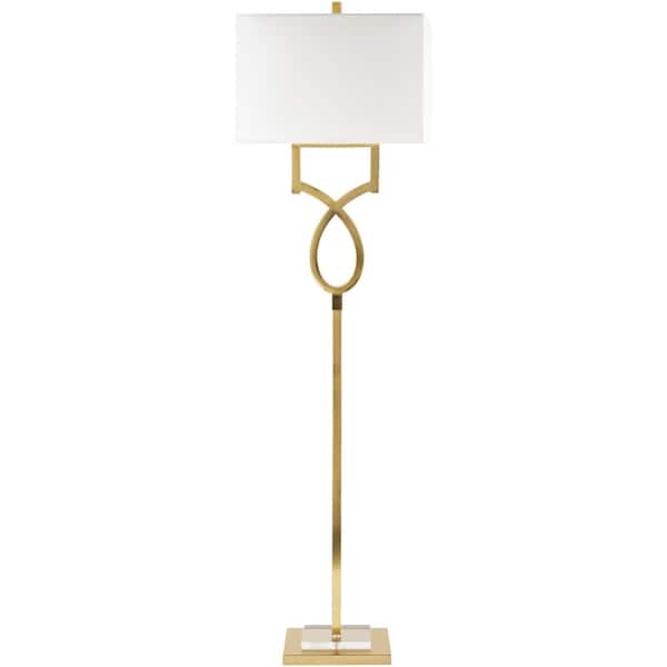 Livabliss Bassot 61 in. Brass Indoor Floor Lamp