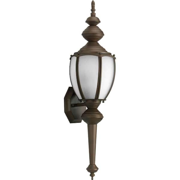 Progress Lighting Roman Coach Collection Wall Mount 19.6 in. Outdoor Antique Bronze Wall Lantern Sconce