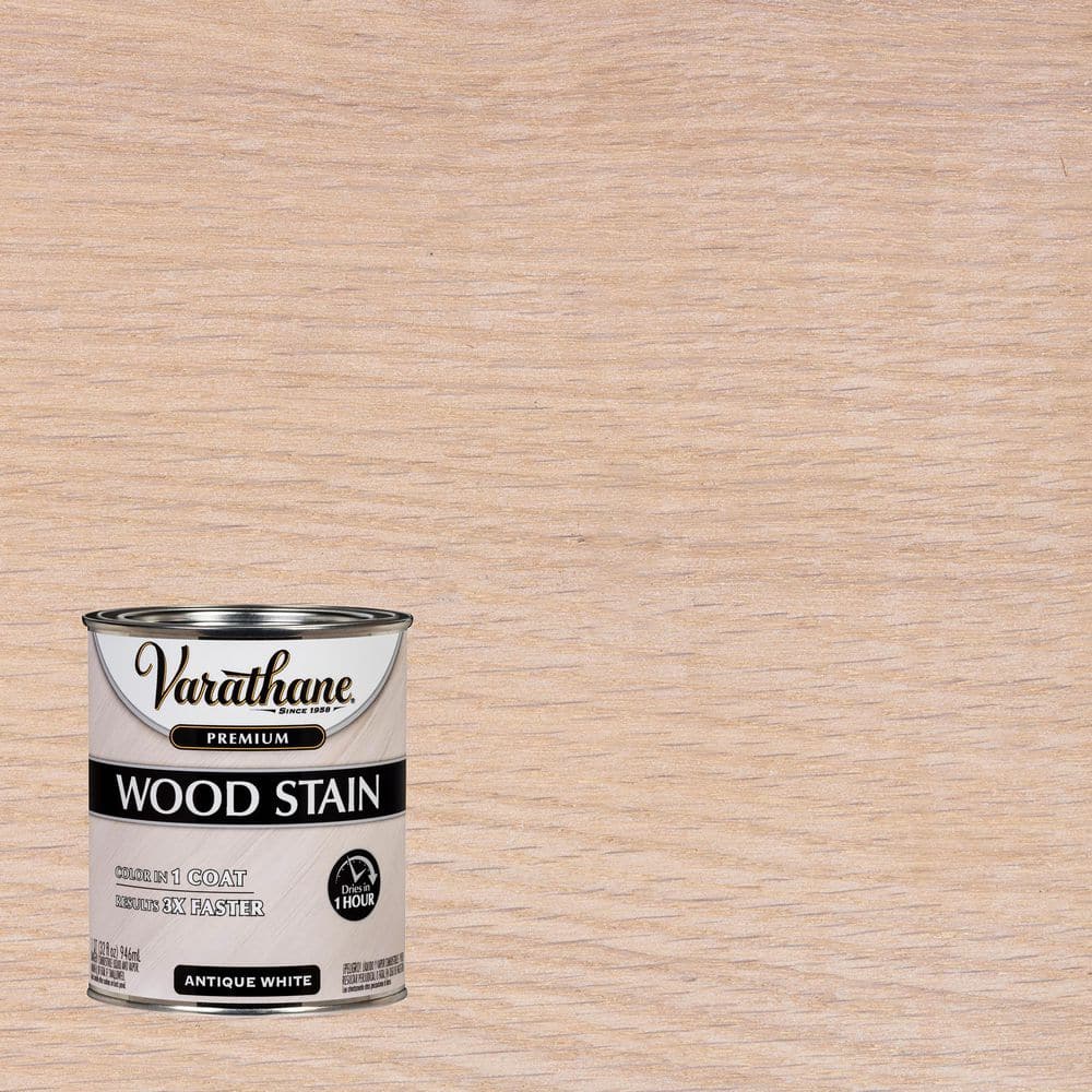 Varathane 1 qt. Antique White Premium Fast Dry Interior Wood Stain (2 ...