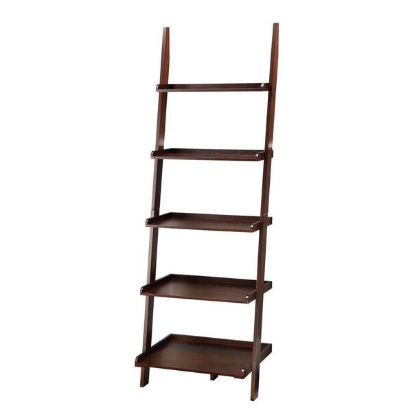 Convenience Concepts American Heritage Espresso Ladder Bookcase