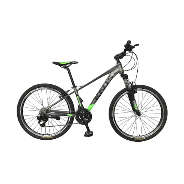 Unbranded 26 in. Front Suspension 27-Speed 13.5 in. Aluminum Frame Mountain Bike in Green