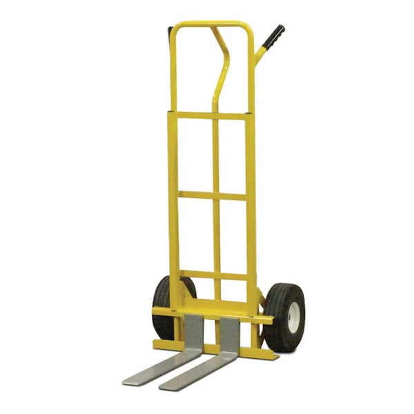SNAP-LOC 600 lbs. Capacity All-Terrain 4 Wheel E-Track Hand Truck Cart, Oversized Closed Cell Airless Rubber Wheels