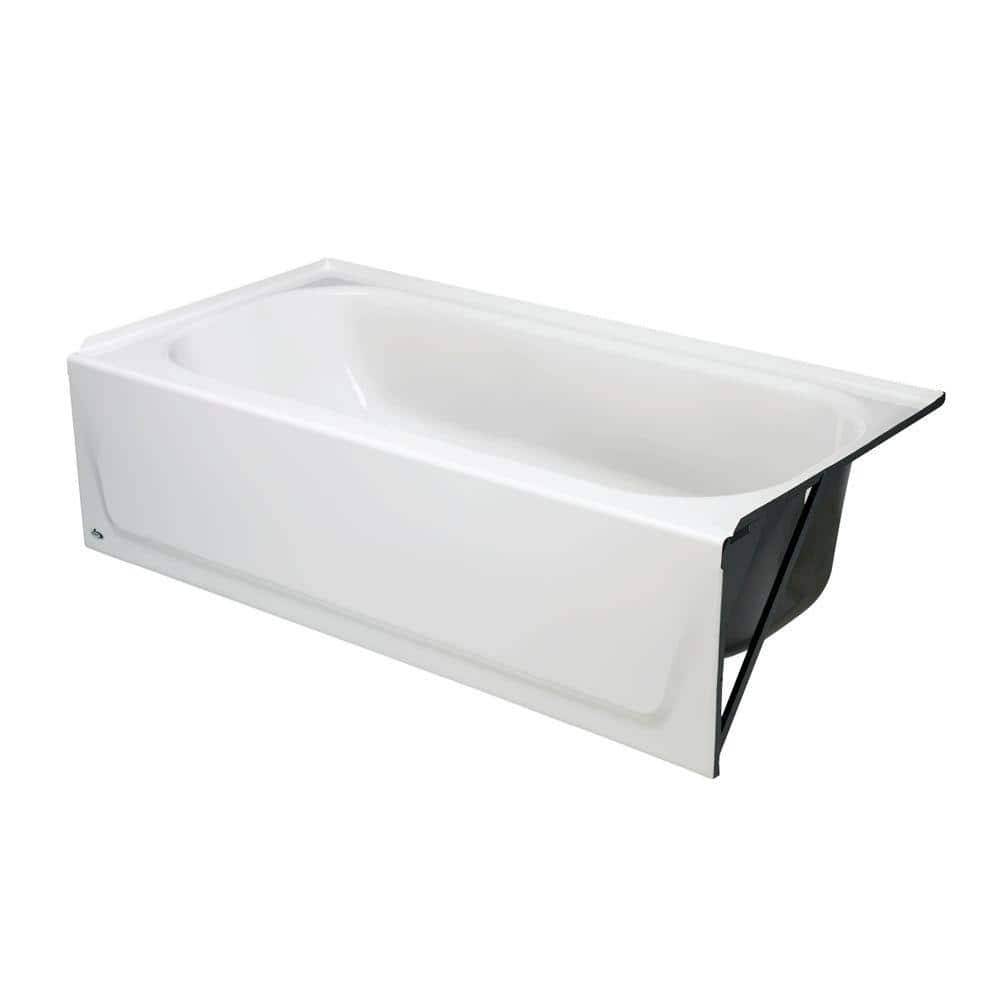 Mauicast 60 in. x 30 in. Right Drain Rectangular Alcove Soaking Bathtub in 