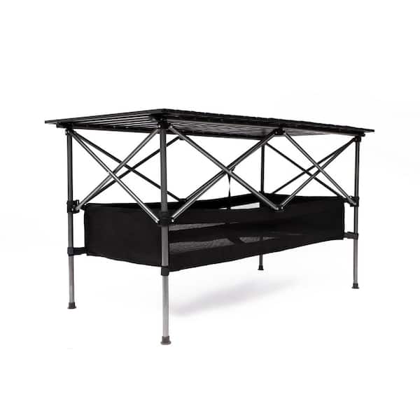Unbranded 46.46 in. Rectangular Metal Frame Folding Outdoor Picnic Table with Bag for Garden Camping Yard (1-Piece)