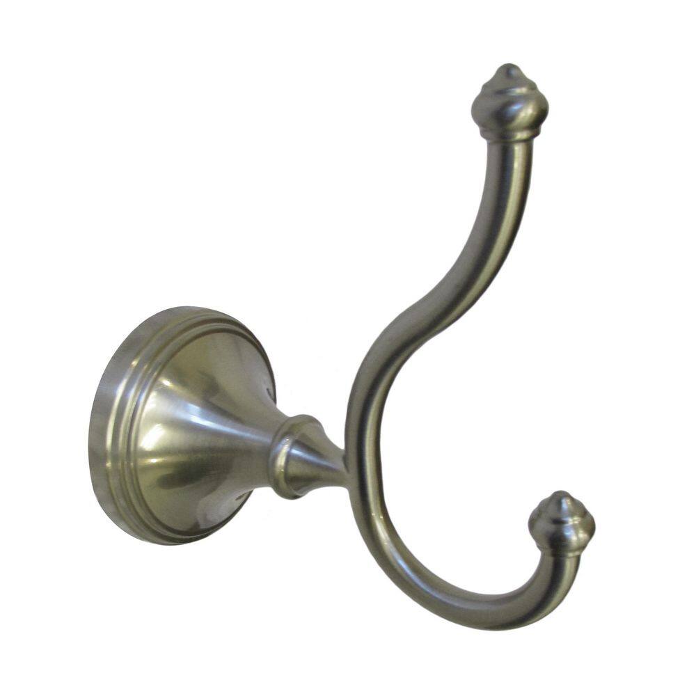 Annchester Satin Nickel Double Wall Mounted Robe Hook