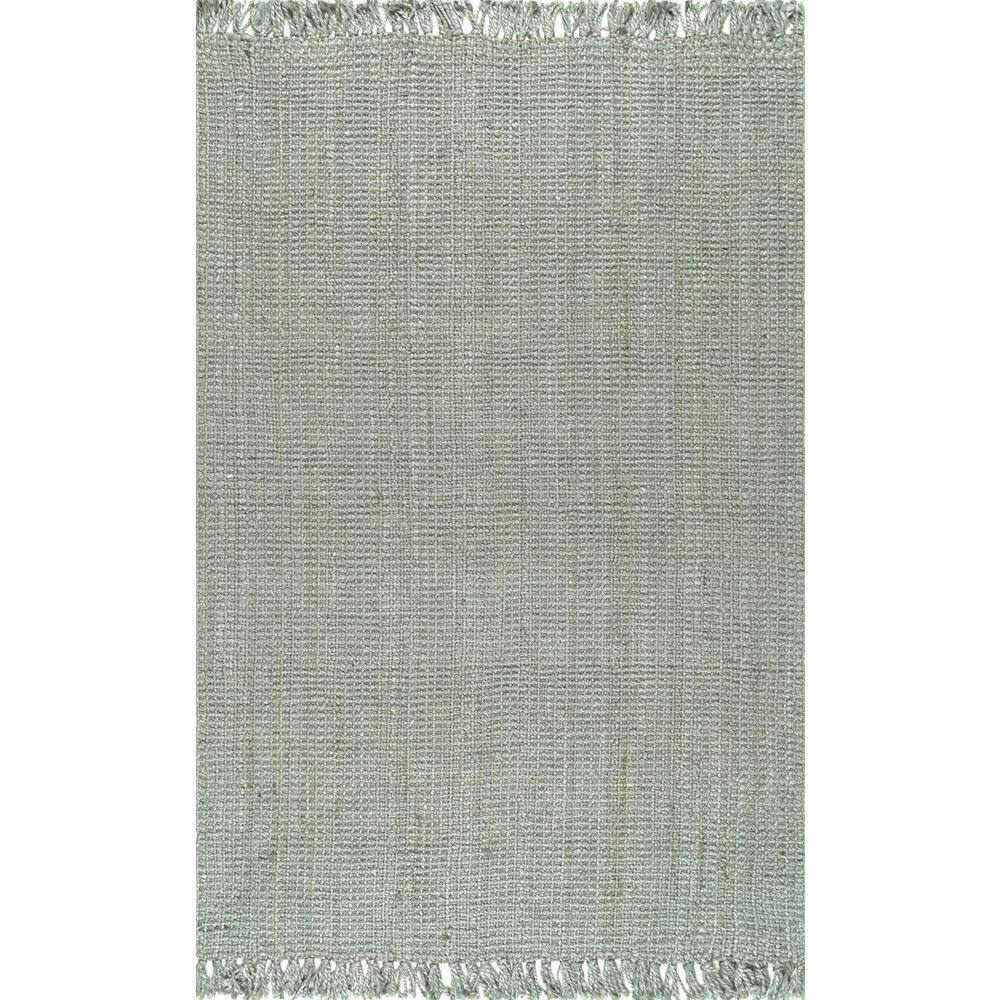 Handmade Gray Wool Braided Rectangular 5' x 7' Area Rug