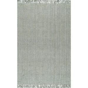 Natura Chunky Loop Jute Gray 5 ft. x 8 ft. Area Rug