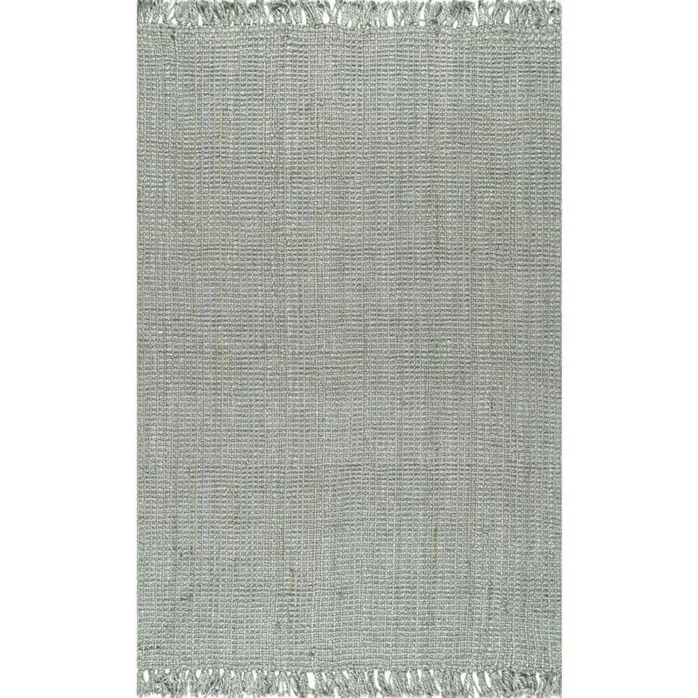 RugsBeyond Hand Knitted Indoor Area Rug, Chunky Wool, Grey, 6 ft. 6-inches  x 9 ft. 5-inches : : Home