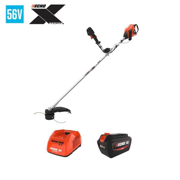 ECHO 56V X Series 17 in. Brushless Cordless Battery U-Handle String Trimmer/Brushcutter with 5.0 Ah Battery and Rapid Charger
