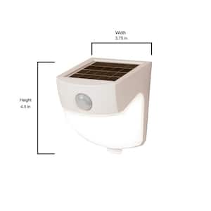 120-Degree White Motion Activated Sensor Outdoor Solar Powered Wedge Security Light