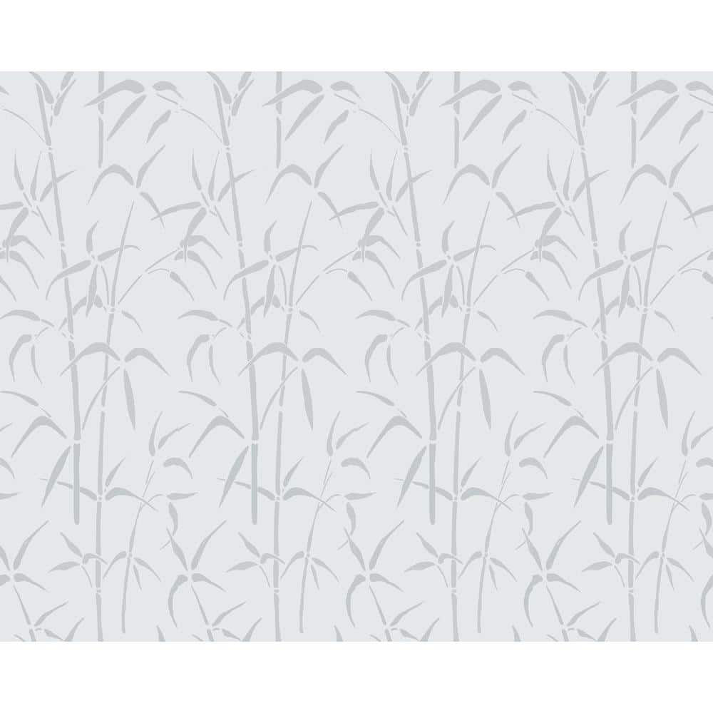 Bamboo 26 in. W x 59 in. L Home Decor Static Cling Window Film