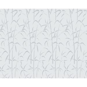 Bamboo 26 in. W x 59 in. L Home Decor Static Cling Window Film