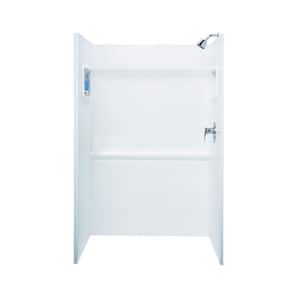34 in. x 48 in. x 72 in. 3-Piece Direct-to-Stud Alcove Shower Surround in White