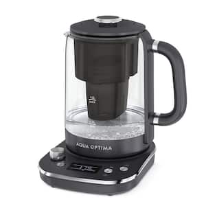 4.5-Cup Black Corded Electric Kettle with Variable Temperature