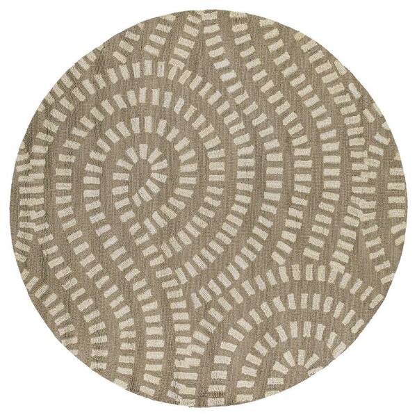 Kaleen Carriage Traffic Nutmeg 7 ft. 9 in. x 7 ft. 9 in. Round Area Rug