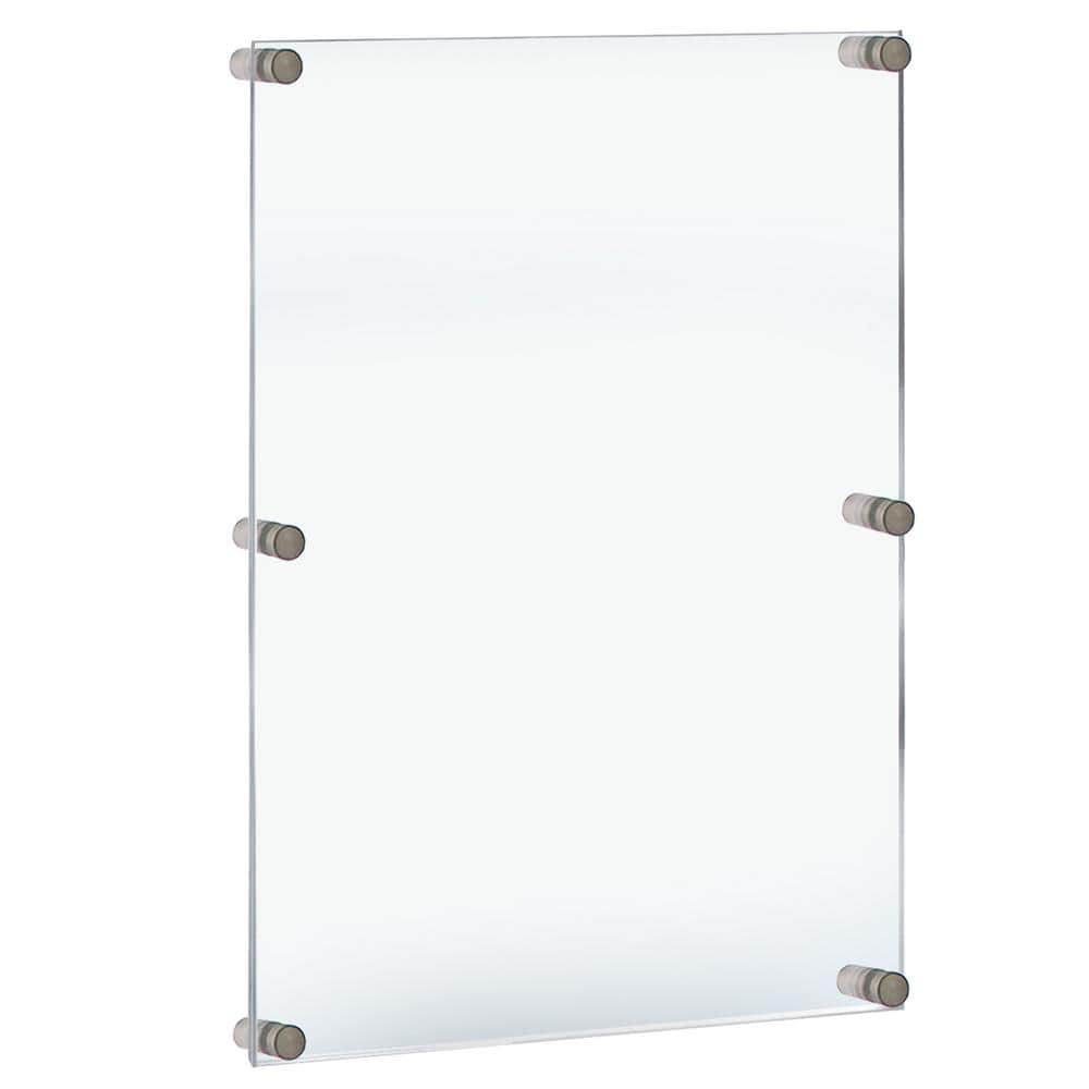Silver Satin Aluminum Floating Acrylic Wall Frame, 30" x 40"