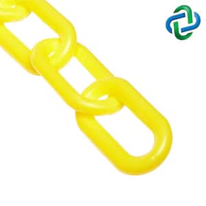 2 in. (54 mm) x 25 ft. Yellow Heavy-Duty Plastic Barrier Chain