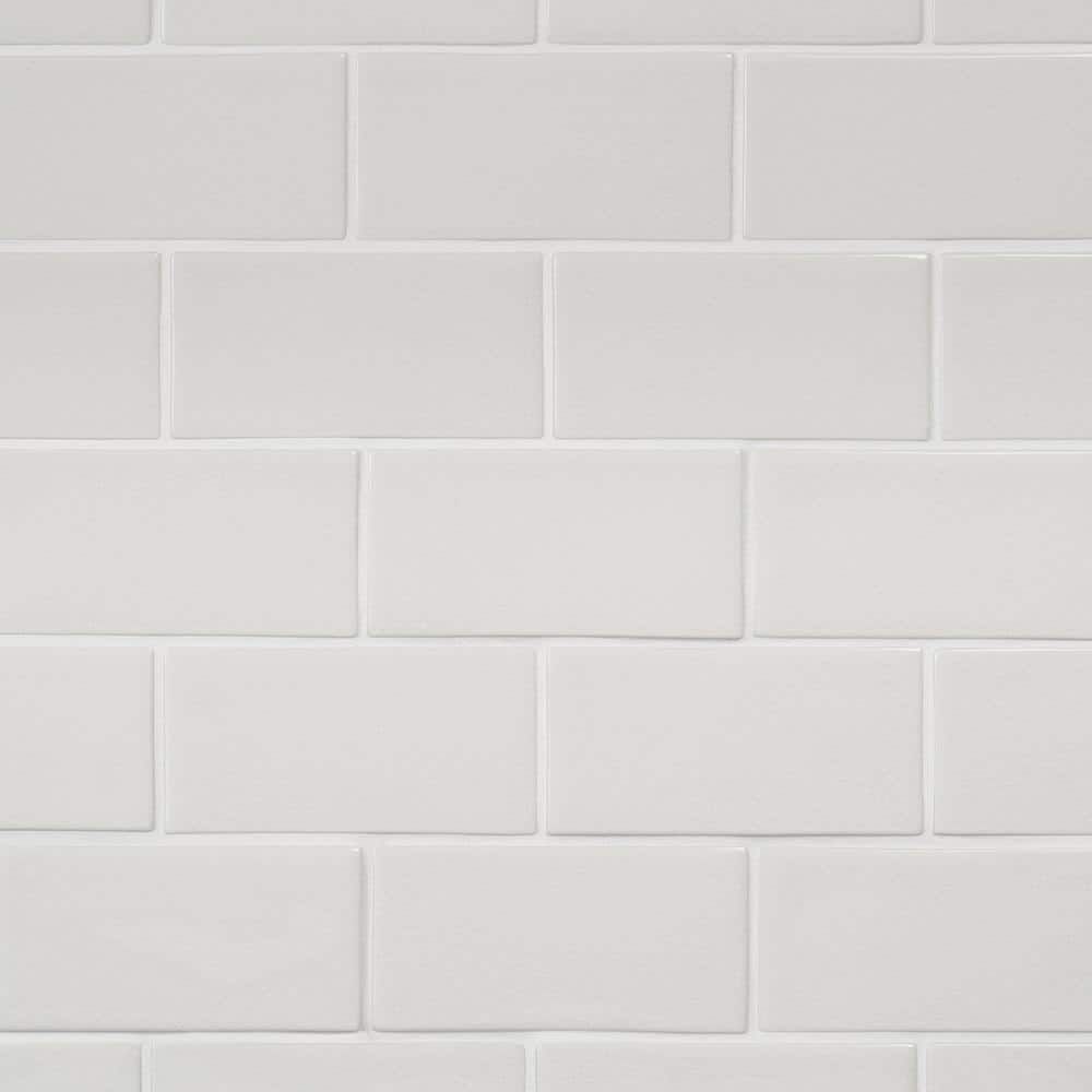 Glacier White 3" x 6" Matte Ceramic Subway Tile