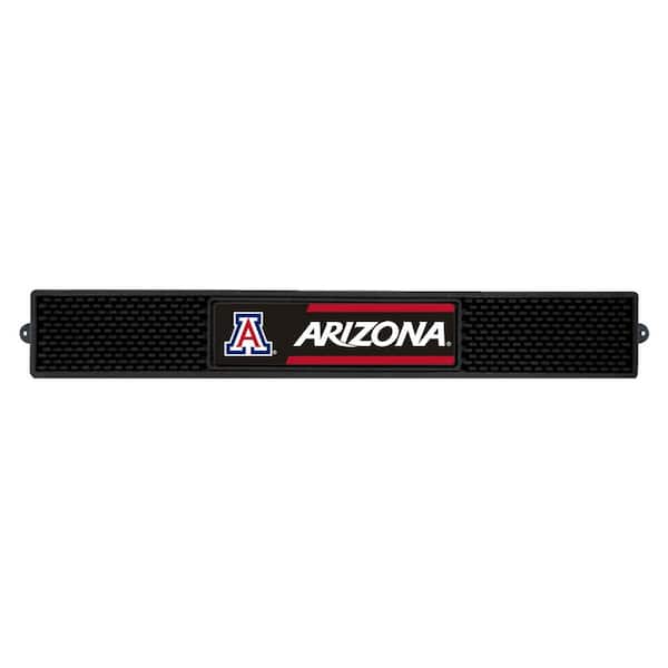 FANMATS NCAA- 3.25 in. x 24 in. Black University of Arizona Drink Mat