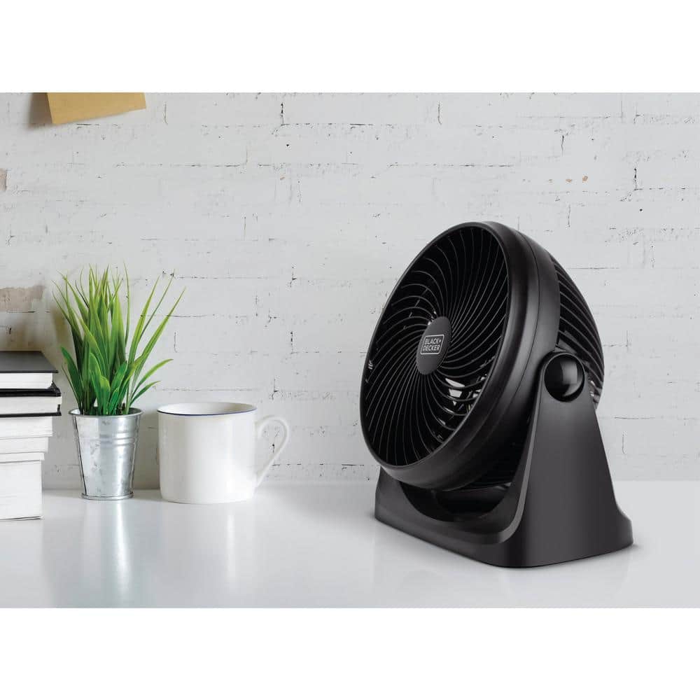 Black Matte Portable 7-Inch Desk Fan with Adjustable Tilt