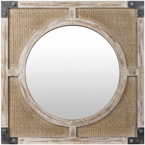Orin 24 in. x 24 in. ood Framed Decorative Mirror