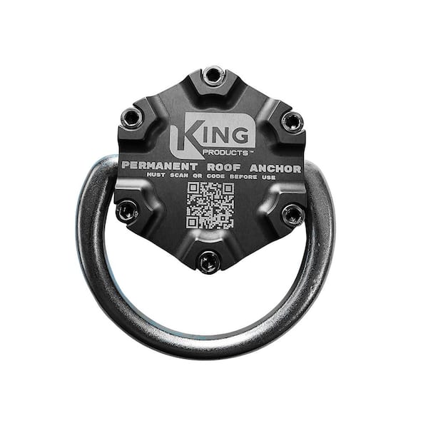 KING PRODUCTS Weatherproof Permanent Roof Anchor for Fall Protection Installs Anywhere on Roof Post-Construction Everything Included