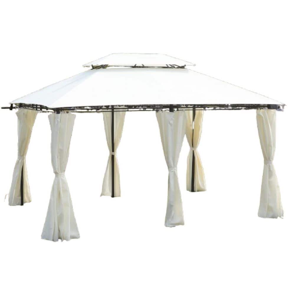 13 ft. x 10 ft. Outdoor Patio Gazebo Canopy Tent with Ventilated Double Roo