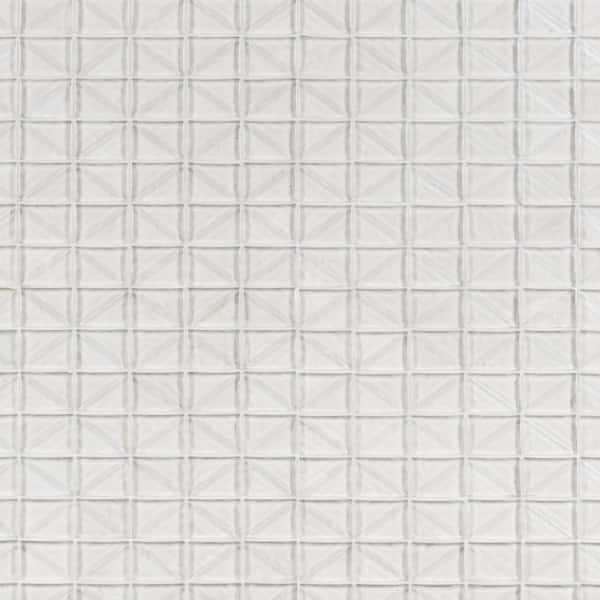 Ivy Hill Tile Argent Infinity 11.5 in. x 11.5 in. Matte Glass Wall Mosaic Tile (0.91 sq. ft./Each)