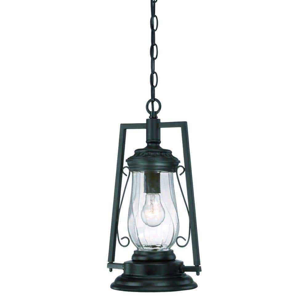 Kero Collection 1-Light Matte Black Outdoor Hanging Lantern Light Fixture price history on PriceWatchPro