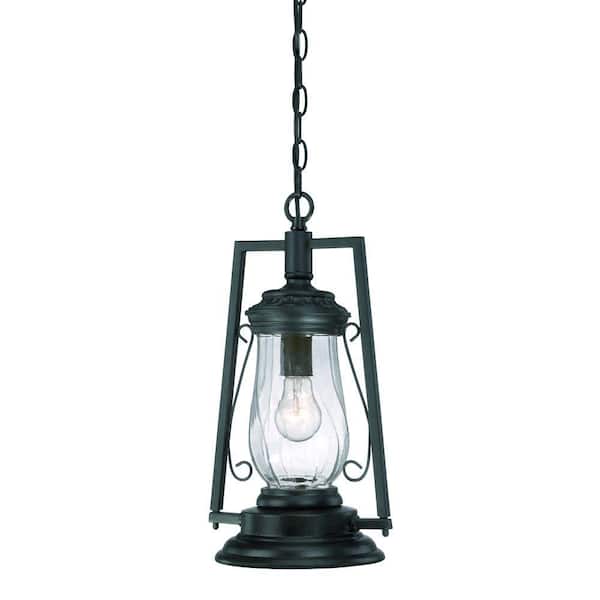 Acclaim Lighting Kero Collection 1-Light Matte Black Outdoor Hanging Lantern Light Fixture