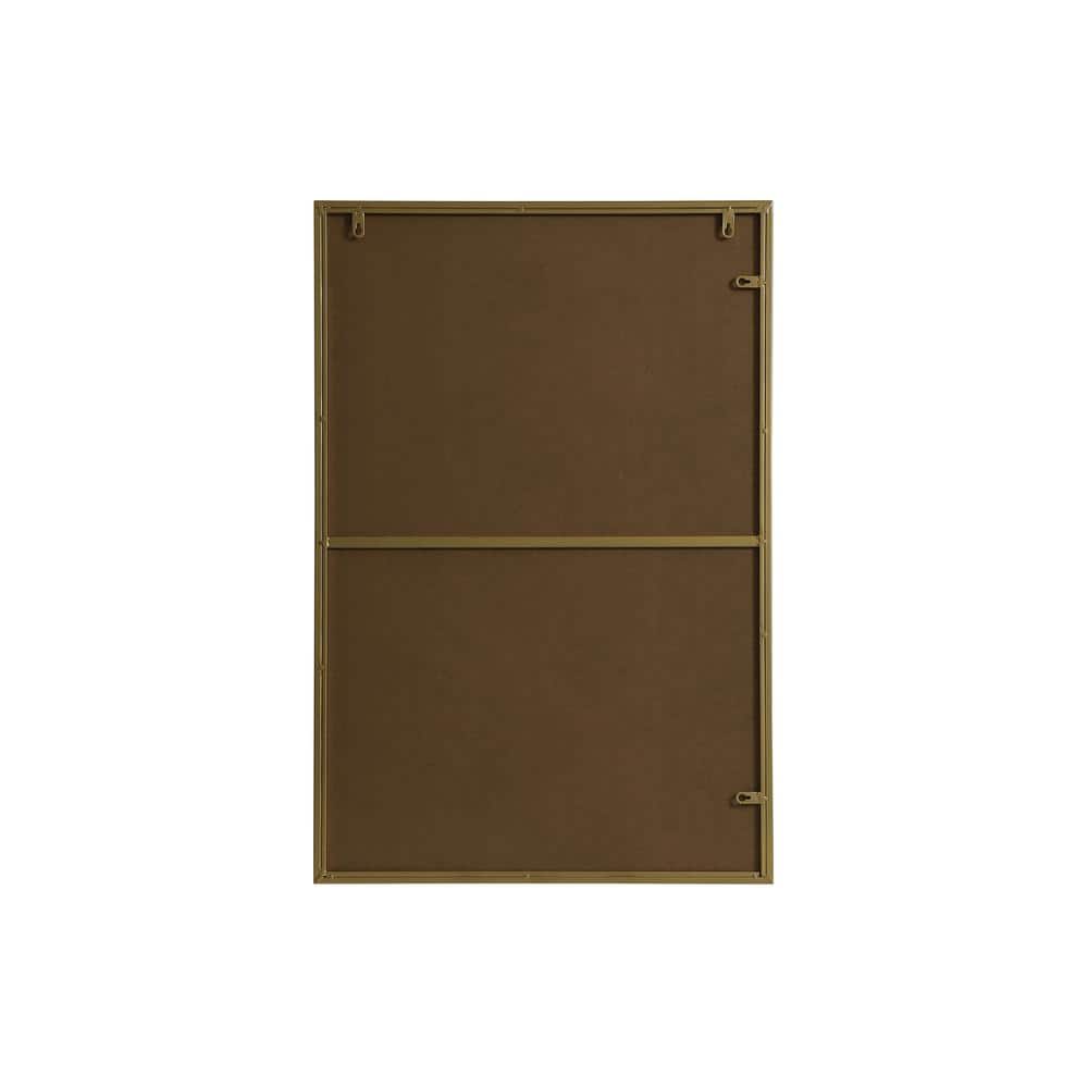 Elegant Brass Framed Full Length Rectangular Bathroom Mirror