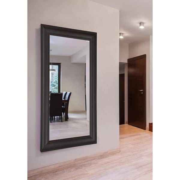 Unbranded Oversized Rectangle Dark Walnut Modern Mirror (69.5 in. H x 34.5 in. W)