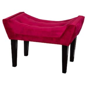 Maddie 21H x 29W x 16.5D Chantel Magenta Upholstered Bench