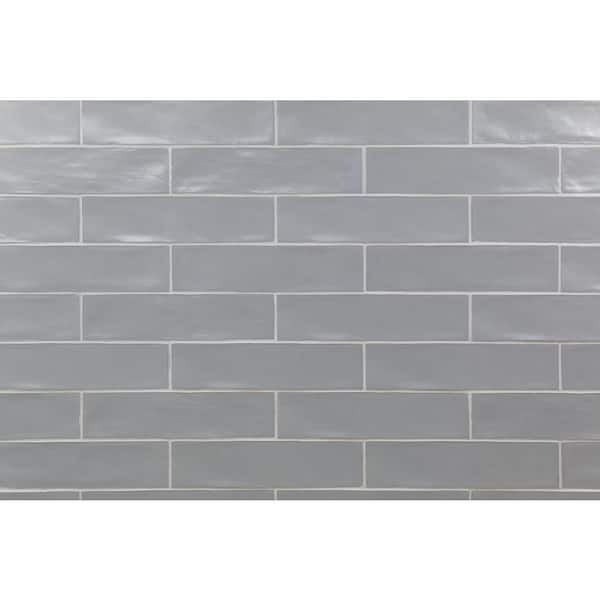Ivy Hill Tile Strait Gray 3 in. x 12 in. 8 mm Matte Ceramic Subway Wall Tile (22-piece 5.38 sq. ft. / Box)