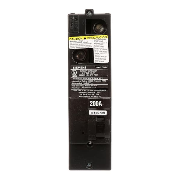 Siemens 200 Amp Double-Pole 42kA Type QS Multi-Family Main Breaker