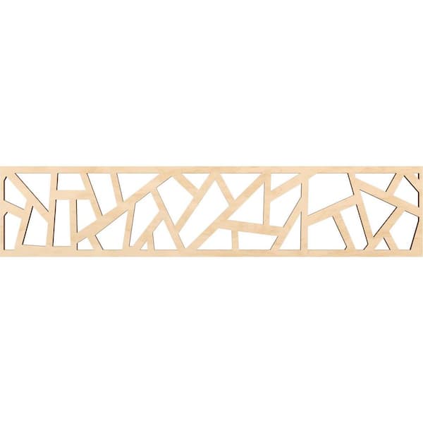 Ekena Millwork Harrisburg Fretwork 0.375 in. D x 46.75 in. W x 10 in. L Birch Wood Panel Moulding