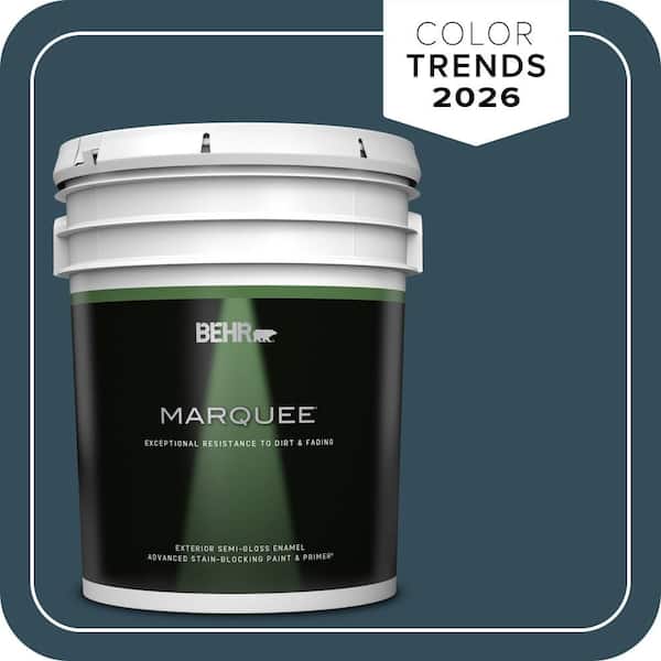 BEHR MARQUEE 5 gal. Home Decorators Collection #HDC-CL-28 Nocturne Blue Semi-Gloss Enamel Exterior Paint & Primer