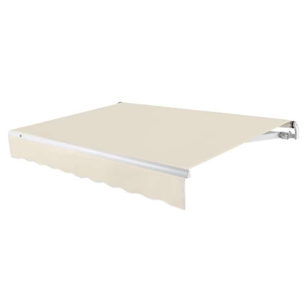 AWNTECH 20 ft. Maui Left Motorized Retractable Awning 240 in. W x 9.25 in. H x 120 in. D Acrylic Fabric in Linen