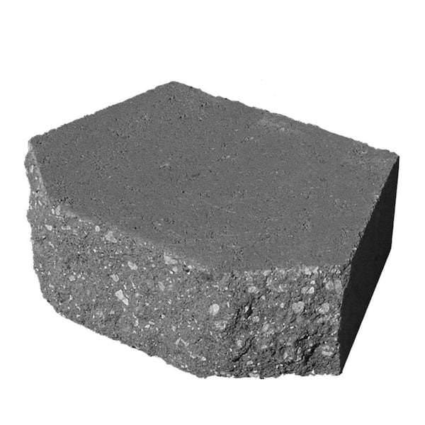 12 in. x 9 in. Grey Concrete Garden Retaining Wall Block 100002869