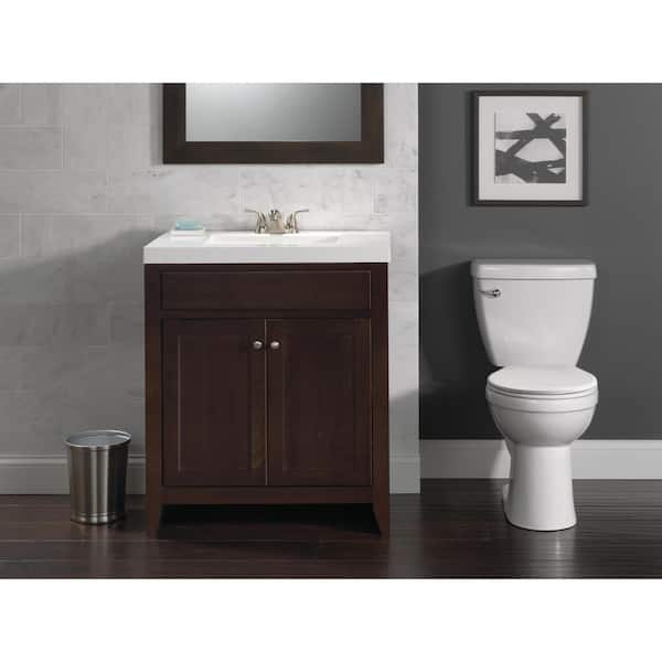 Delta - Foundations 2-Piece 1.28 GPF Single Flush Elongated Toilet in White