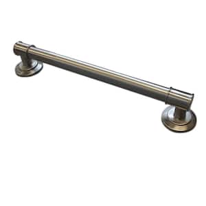 18 in. x 1-1/4 in. Decorative Grab Bar in Brushed Stainless Steel