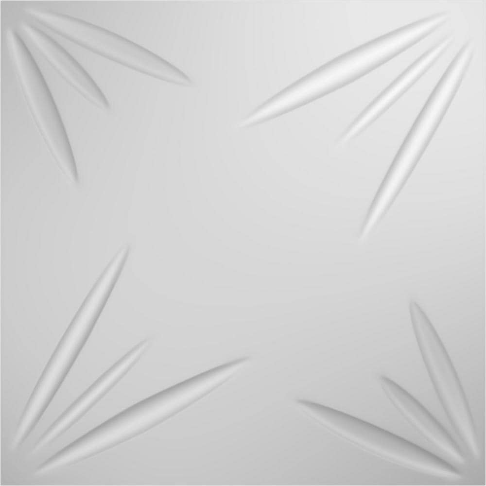 Inula White Textured 3D PVC Decorative Wall Panel
