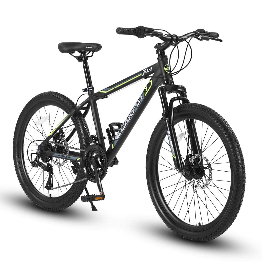 24 in. Black Steel  21 Speed Mountain Bicycle with Daul Disc Brakes and Front Suspension MTB price history on PriceWatchPro