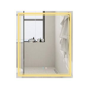 30 in. W x 36 in. H Rectangular Frameless LED Touch Control Wall Mount Bathroom Vanity Mirror, Anti-Fog