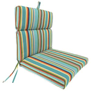 22 in. L x 44 in. W x 4 in. T Outdoor Chair Cushion in Mamba Pelican