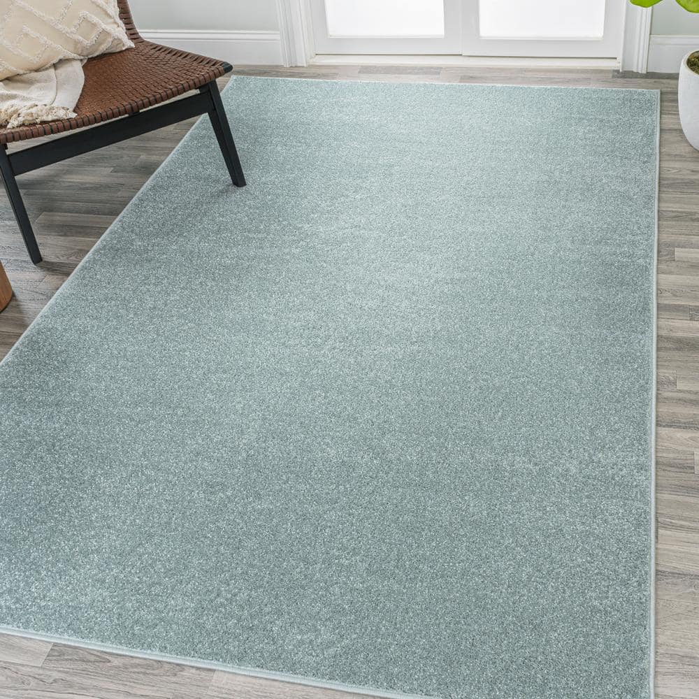 JONATHAN Y Haze Solid LowPile Light Blue 12 ft. x 15 ft. Area Rug