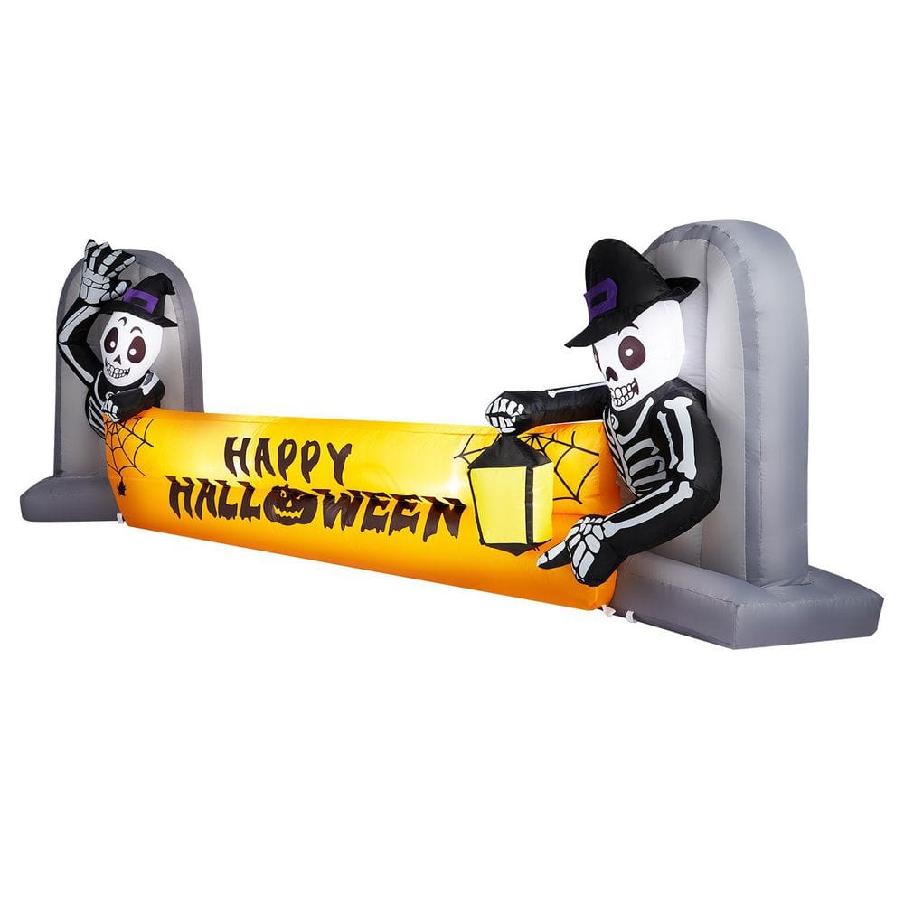 9.6 ft. LED Skeleton Tombstone Banner Halloween Inflatable Outdoor Decoration price history on PriceWatchPro