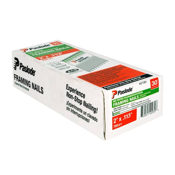 Paslode 2 in. x 0.113-Gauge 30-Degree Galvanized Ring Shank Paper