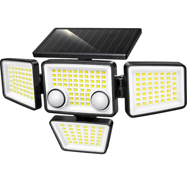 Angel Sar Solar Outdoor Wall Lights with 270° Wide Lighting Angle and Sensors for Backyard and Yard