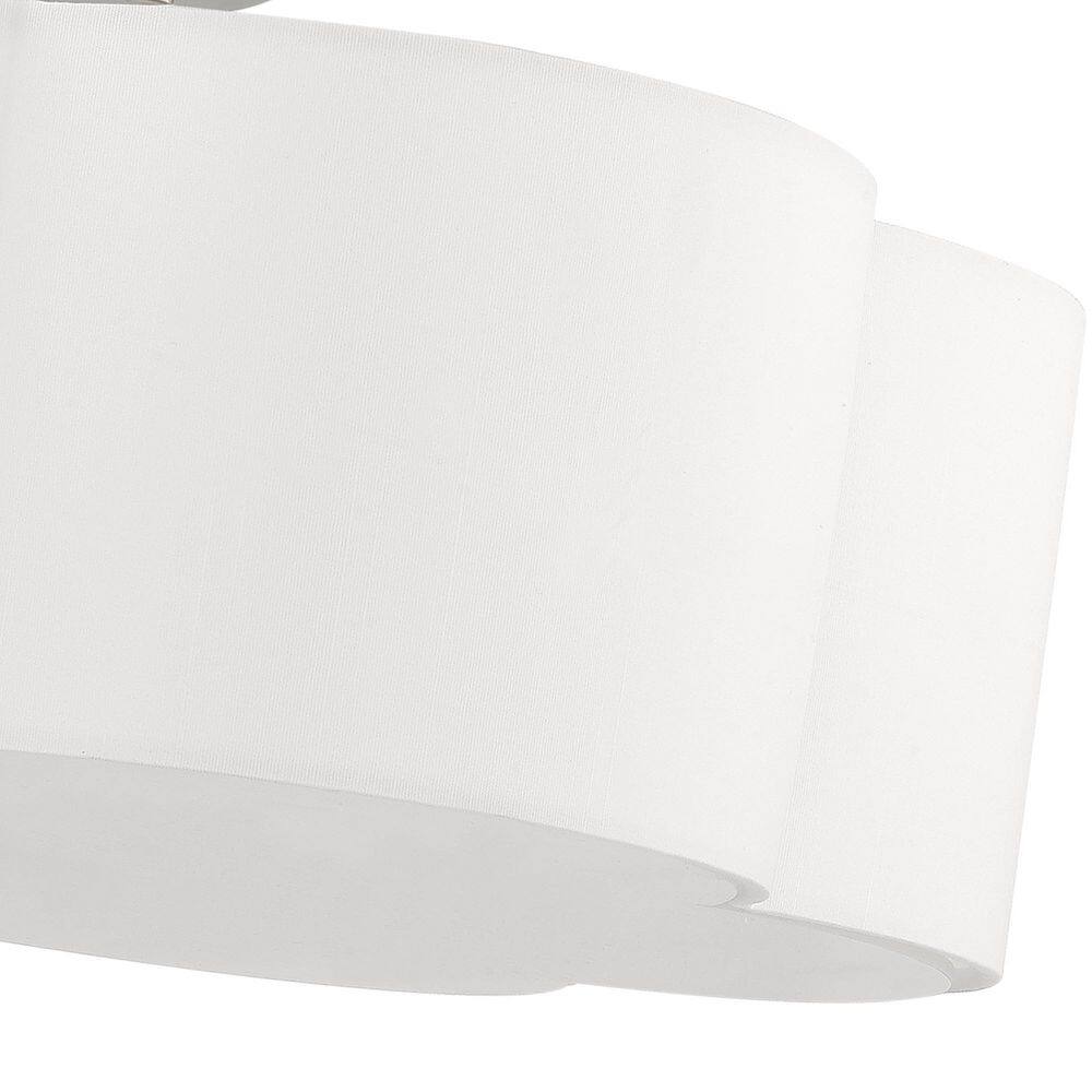 Chelsea Brushed Nickel 3-Light Flush Mount with Fabric Shade